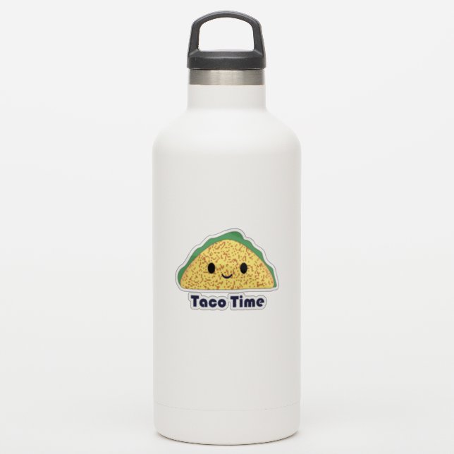 Taco Time Cute Kawaii Taco (Waterbottle)