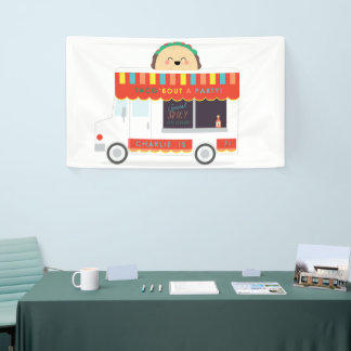 TACO Truck birthday Party Backdrop Banner