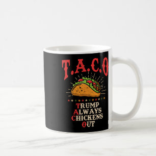 Taco Trump Always Chickens Out Funny Coffee Mug