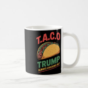 Taco Trump Always Chickens Out Funny Taco  Coffee Mug