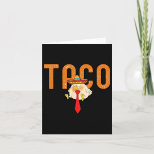 Taco Trump Always Chickens Out Funny Trendy Chicke Card