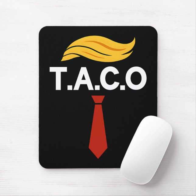 Taco Trump Always Chickens Out Mouse Pad (With Mouse)