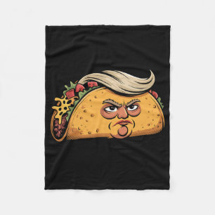 Taco Trump Always Chickens Out Political Humour Ta Fleece Blanket