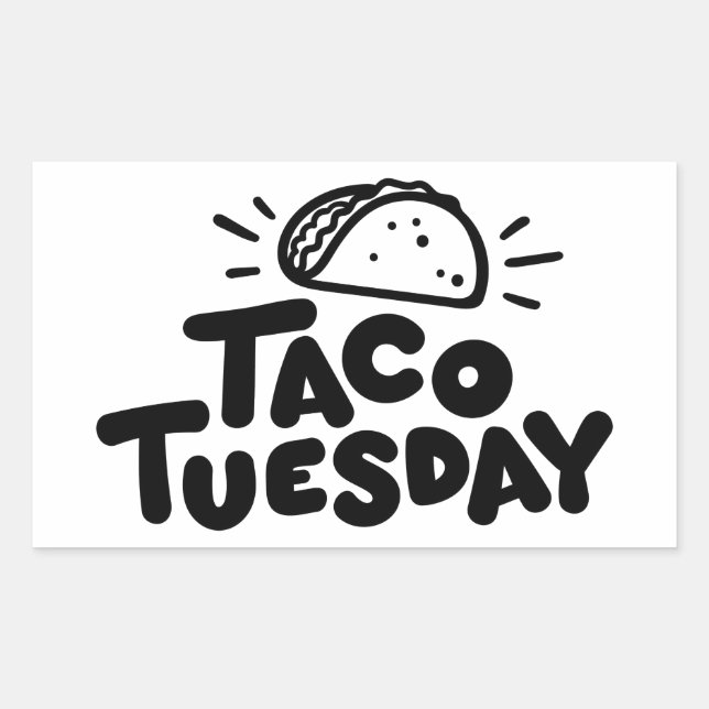 Taco Tuesday | Celebration | Text | Funny  Sticker (Front)