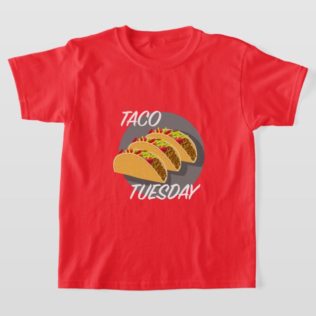 Taco Tuesday Design - Kids' Basic T-Shirt (Laydown)