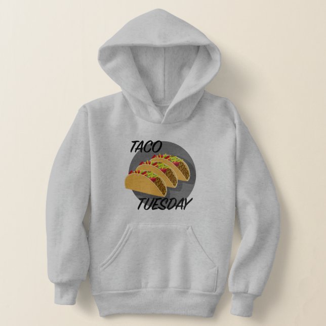 Taco Tuesday Design - Kids' Pullover Hoodie (Laydown)
