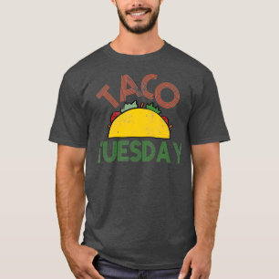 Taco Tuesday Fun Distressed Food T-Shirt