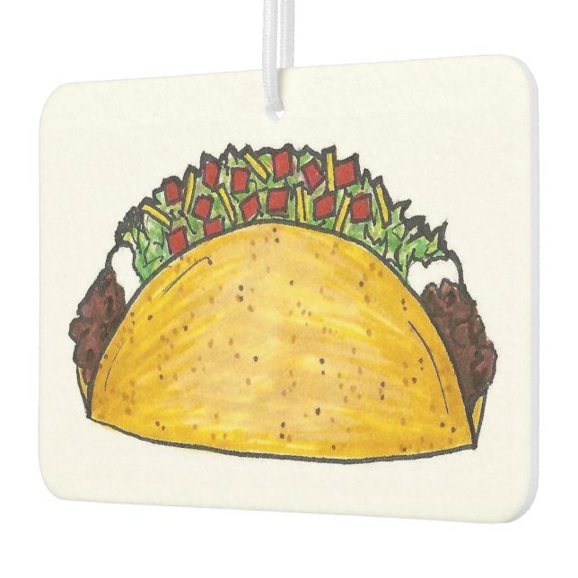 Taco Tuesday Mexican Food Tex Mex Tacos Foodie Air Freshener (Left)