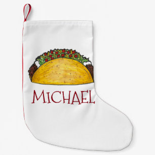 Taco Tuesday Mexican Tex Mex Food Cinco de Mayo Small Christmas Stocking