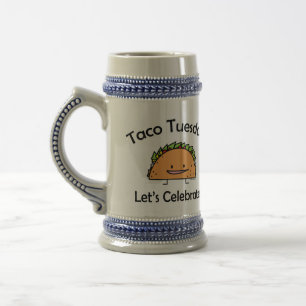 Taco Tuesday shell cheese Mexican food Beer Stein