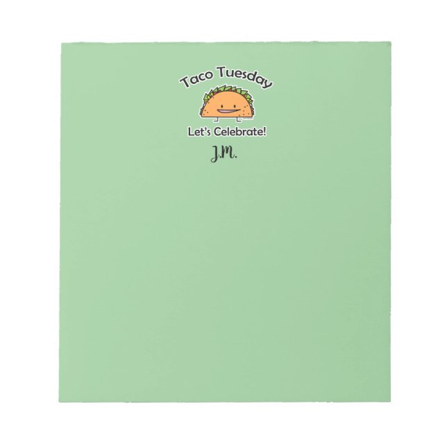 Taco Tuesday shell cheese Mexican food Notepad (Front)