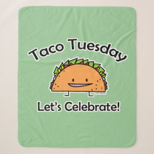 Taco Tuesday shell cheese Mexican food Sherpa Blanket