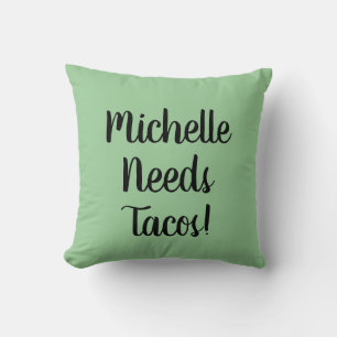 Taco Tuesday shell cheese Mexican food Throw Pillow