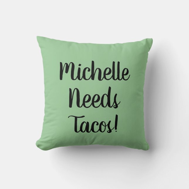 Taco Tuesday shell cheese Mexican food Throw Pillow (Front)