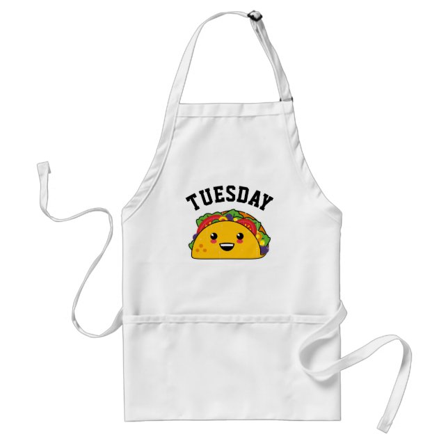 Taco Tuesday! Yummy Kawaii Taco Mock Athletic Standard Apron (Front)