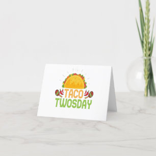 Taco Twosday 2nd Birthday Cinco De Mayo Gift  Thank You Card