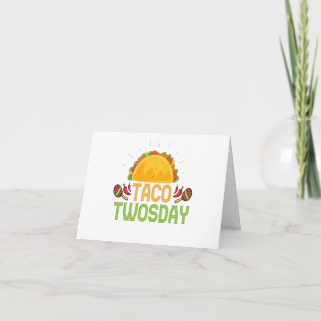 Taco Twosday 2nd Birthday Cinco De Mayo Gift  Thank You Card (Front)