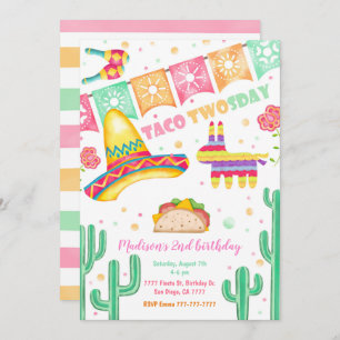 Taco TWOsday Birthday Invitation