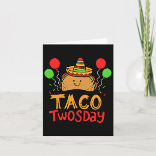 Taco Twosday Cinco De Mayo 2 Year Old Boy Girl Bir Card