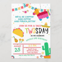 Taco Twosday Pinata Fiesta 2nd Birthday