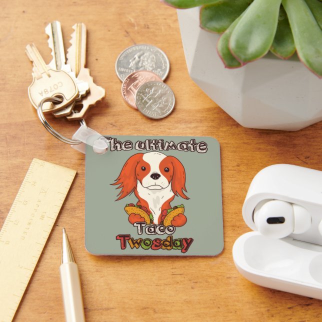 Taco Twosday Puppy 2-22-22 Keychain (Desk)