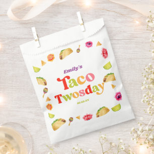 Taco Twosday Taco Tuesday 2nd Birthday Party Favour Bag