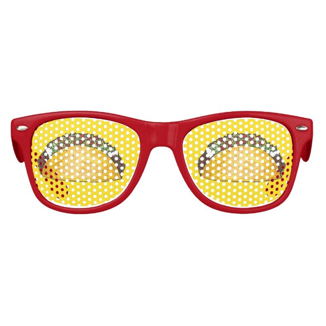 Taco TWOSday Tuesday 2nd Birthday Party Fiesta Kids Sunglasses (Front)