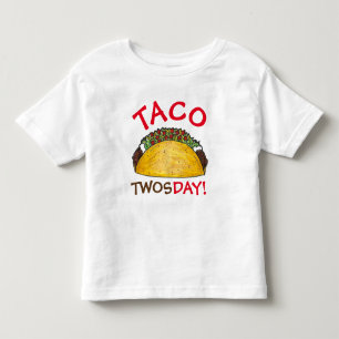 Taco TWOSday Tuesday 2nd Birthday Party Fiesta Toddler T-shirt