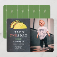 Taco Twosday Tuesday Chalkboard Photo 2nd Birthday