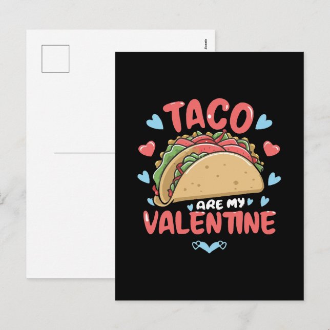 Taco-valentine Holiday Postcard (Front/Back)