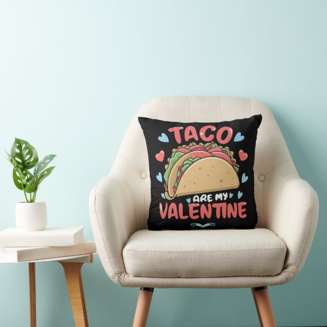 Taco-valentine Throw Pillow (Chair)