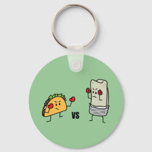 Taco vs burrito keychain