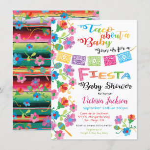 Taco'about a baby Mexican fiesta baby shower Invitation