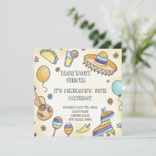Taco'about Anniversaire Fête Invitation