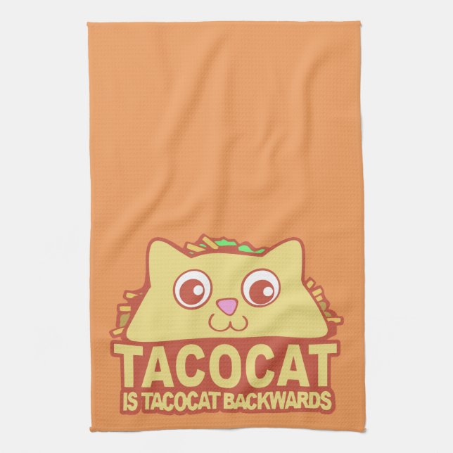 Tacocat Backwards II Kitchen Towel (Vertical)