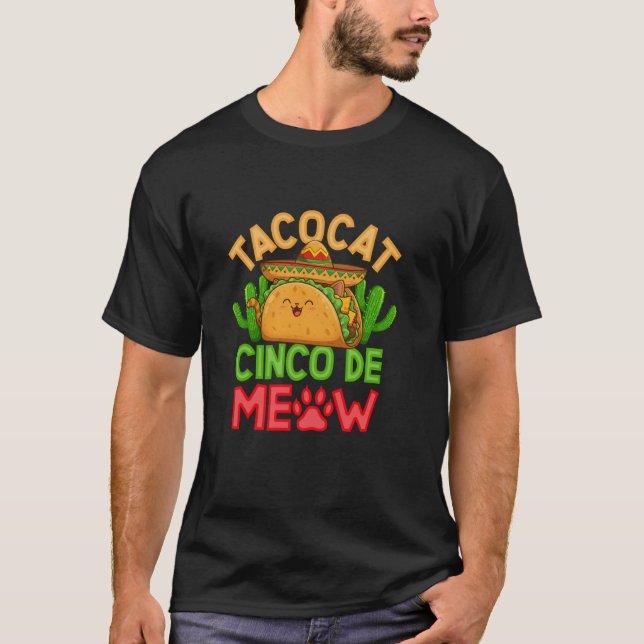 Tacocat Cinco De Meow Festival Vibes T-Shirt (Front)