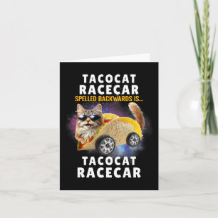 Tacocat Racecar Spelled Backwards Funny Mexican Ca Card