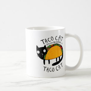 Tacocat Spelled Backwards Funny Taco Cat Cinco De  Coffee Mug