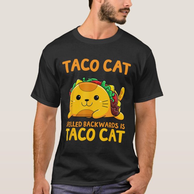 Tacocat Spelled Backwards Shirt Taco Cat Cinco De  (Front)