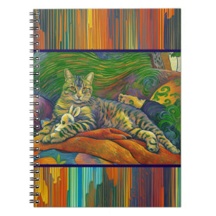 Tacoma Kitty and his toy bunny Notebook