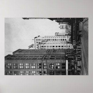 Tacoma, WA - Downtown Main Streets View Poster