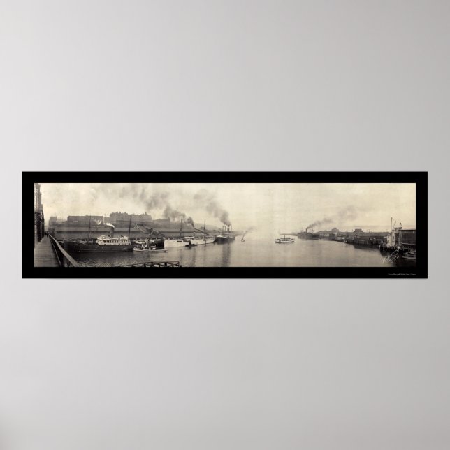 Tacoma WA Ships Photo 1908 Poster (Front)