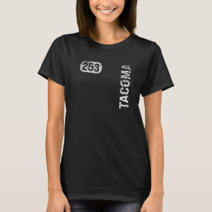 Tacoma Washington 253 Area Code Vintage Retro T-Shirt