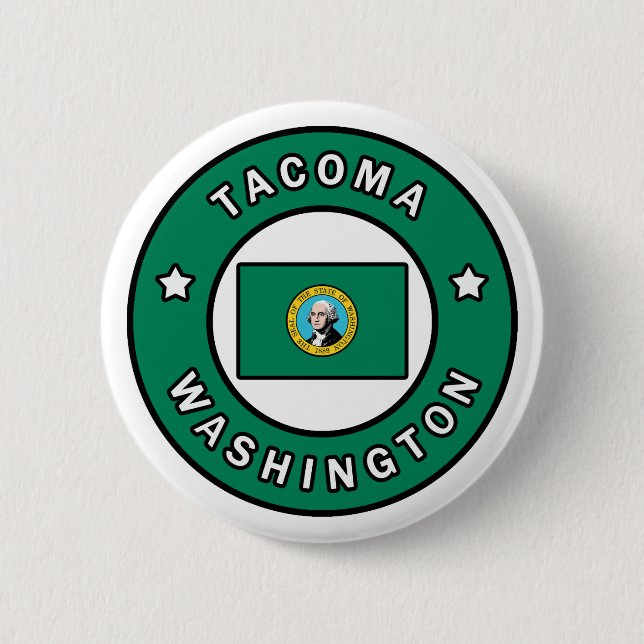 Tacoma Washington 2 Inch Round Button (Front)