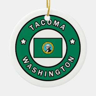 Tacoma Washington Ceramic Ornament