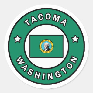 Tacoma Washington Classic Round Sticker