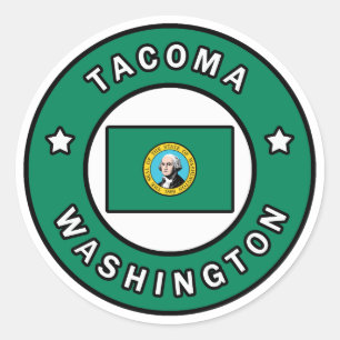 Tacoma Washington Classic Round Sticker