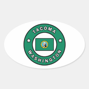 Tacoma Washington Oval Sticker