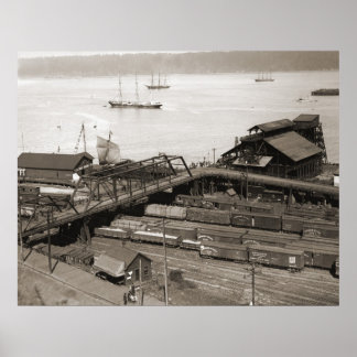 Tacoma Waterfront  from Stadium Way 1899 Poster