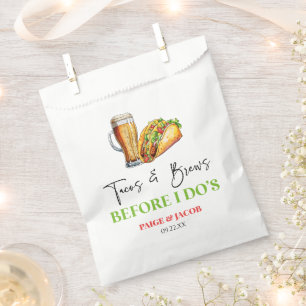 Tacos and Brews Before I Do's! Rehearsal Dinner Favour Bag